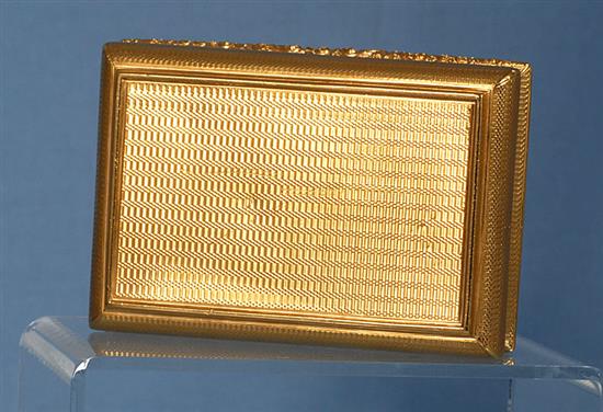 A William IV double compartment silver gilt table snuff box, Length 5”/123mm Width 3 ½”/86mm Weight: 13.3oz/377grms